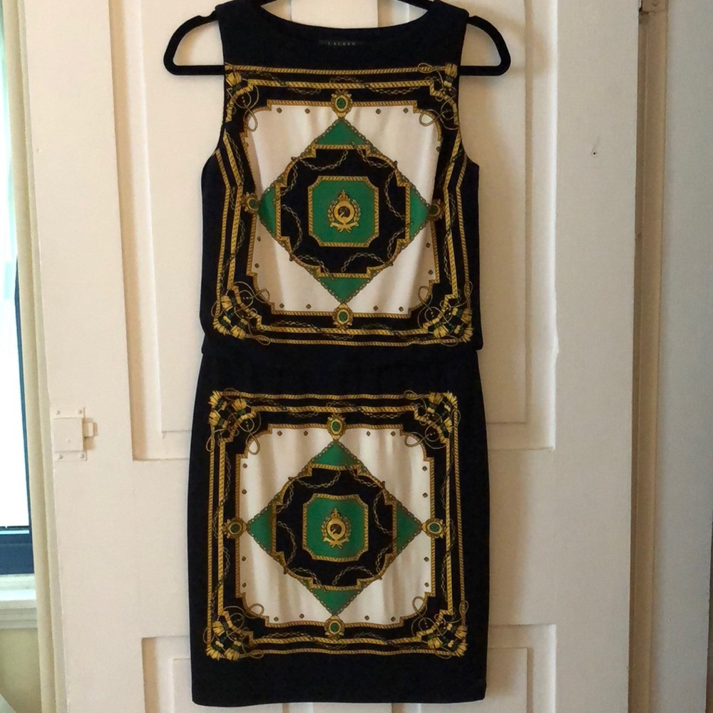 Ralph Lauren dress with Versace-like royal detail